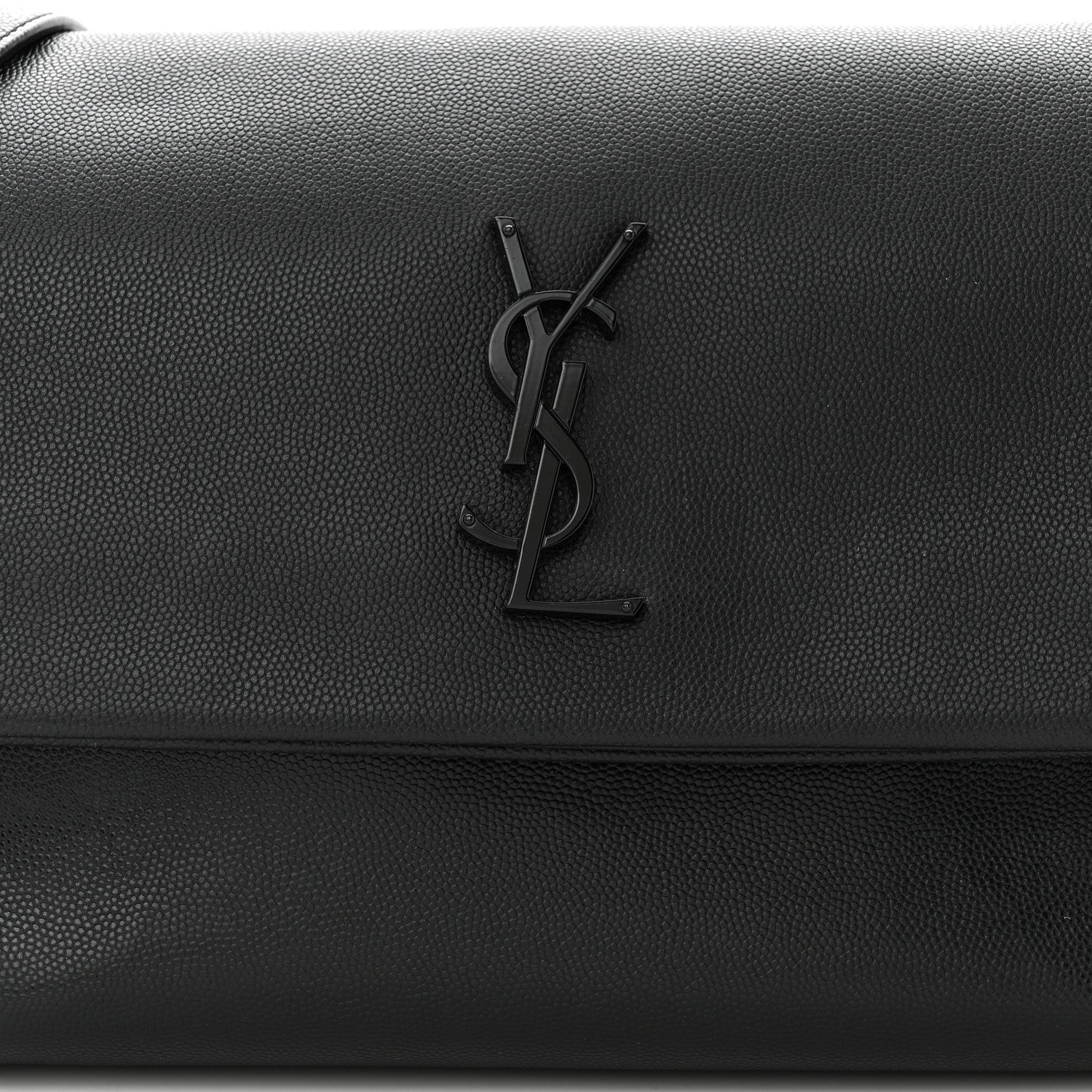 Saint Laurent Grain De Poudre Medium West Hollywood Monogram Fold-Over Black 8 of 11