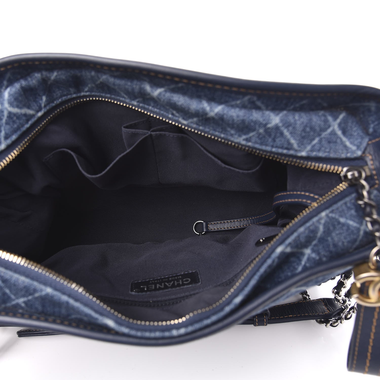 Chanel Denim Calfskin Medium Gabrielle Hobo Blue 4 of 10