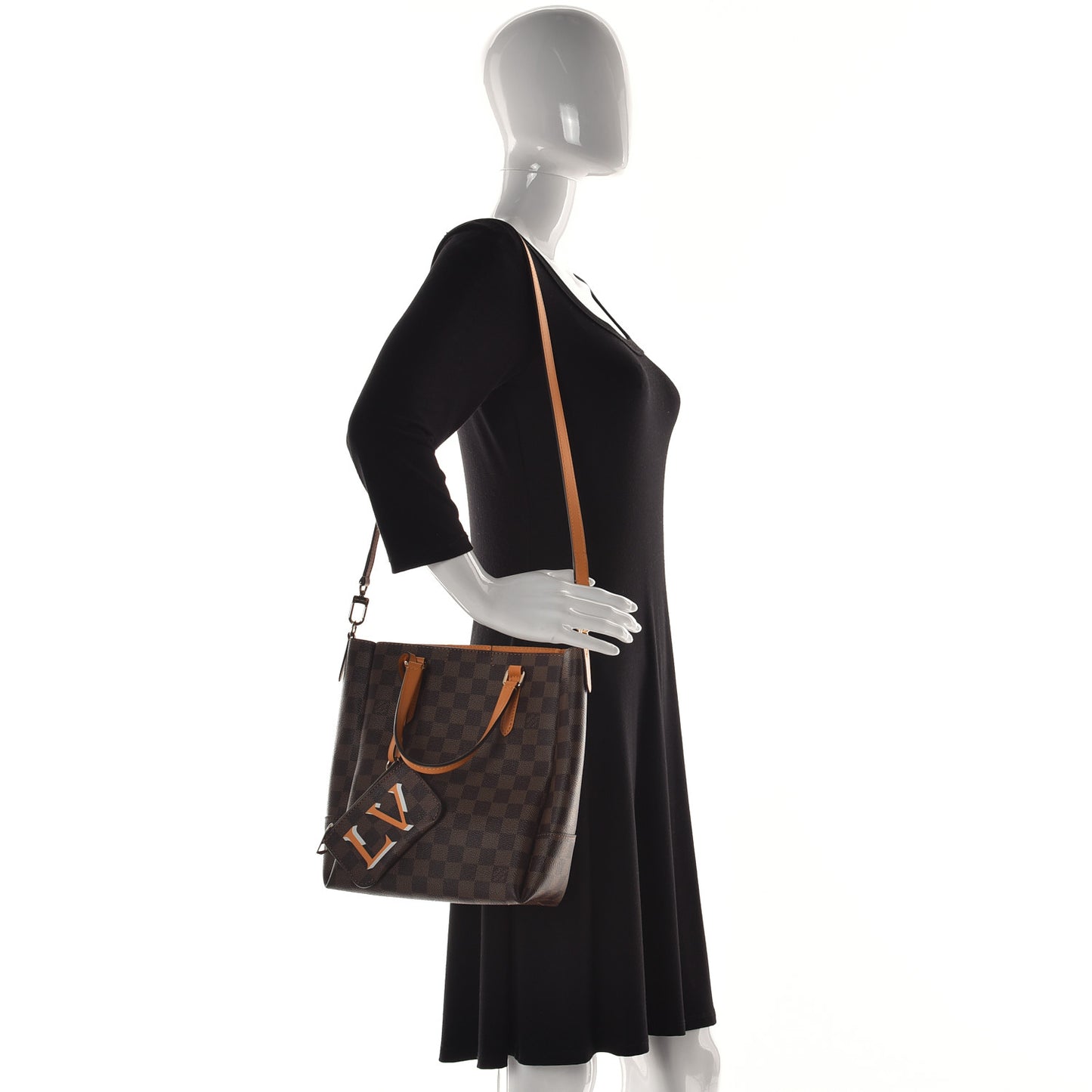 Damier Ebene Belmont PM Safran