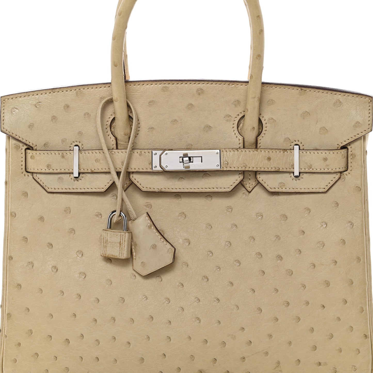 Ostrich Birkin 30 Parchemin