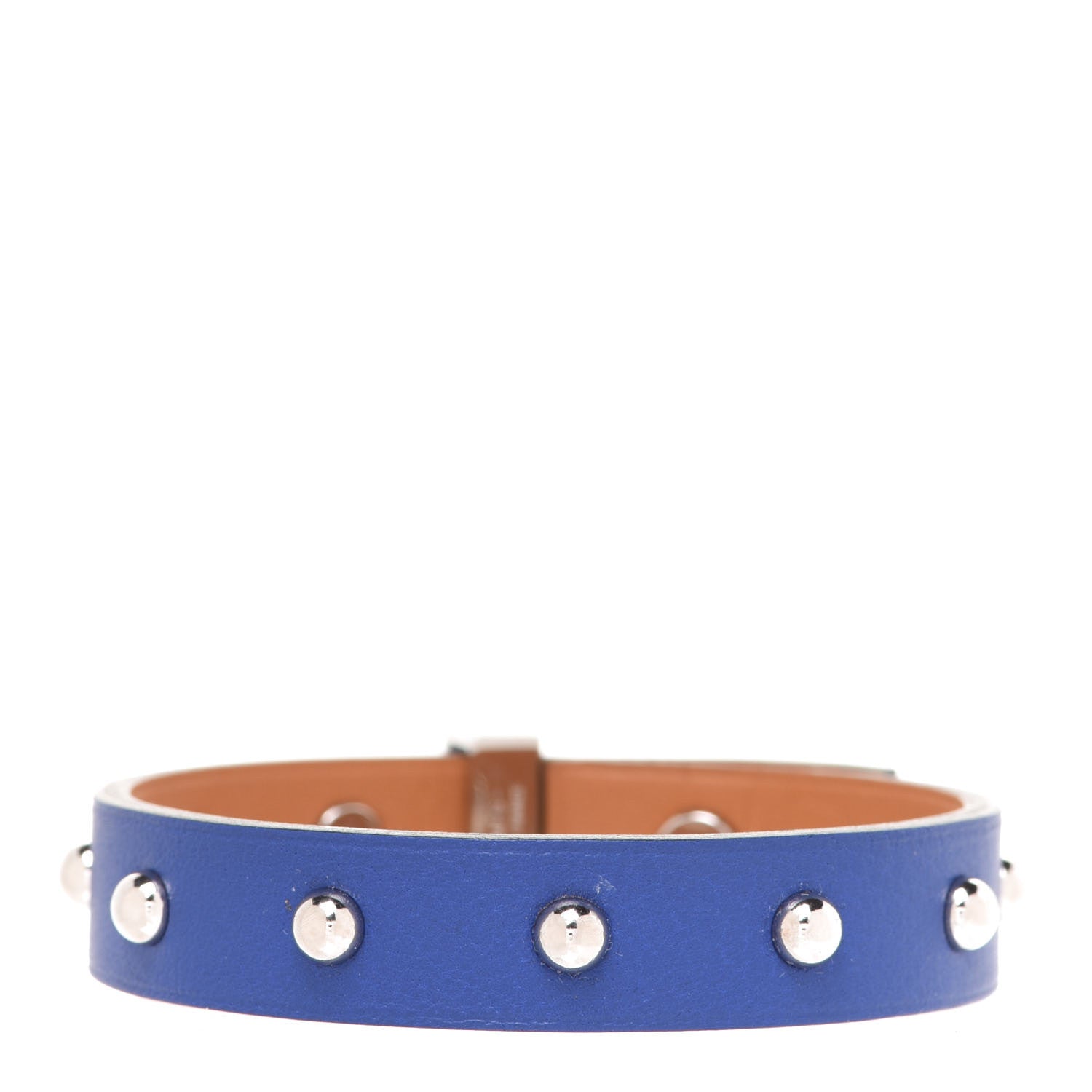 Hermes Swift Mini Dog Clous Ronds Bracelet T2 Bleu Electrique 3 of 5