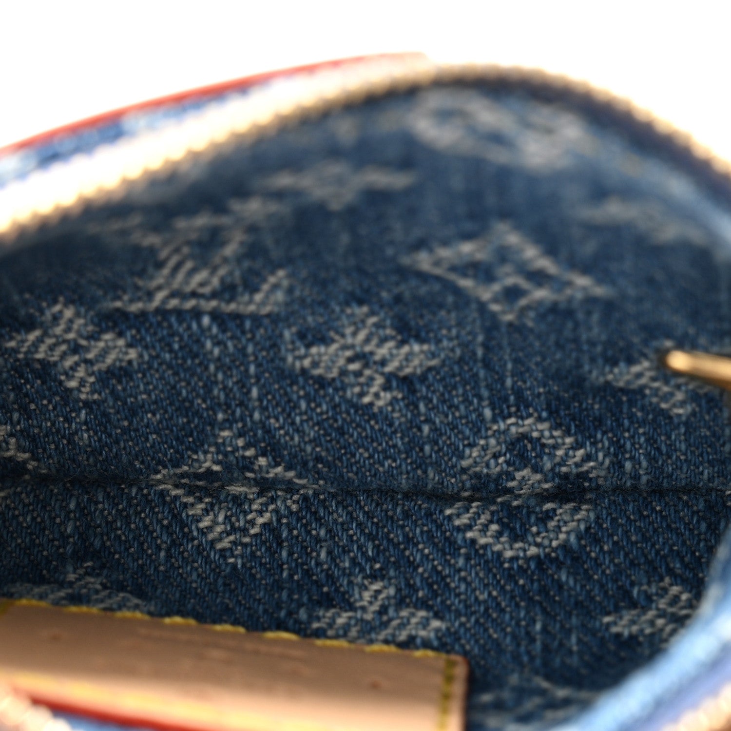 Louis Vuitton Monogram Denim Key Pouch Denim Blue 5 of 9