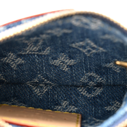 Louis Vuitton Monogram Denim Key Pouch Denim Blue 5 of 9
