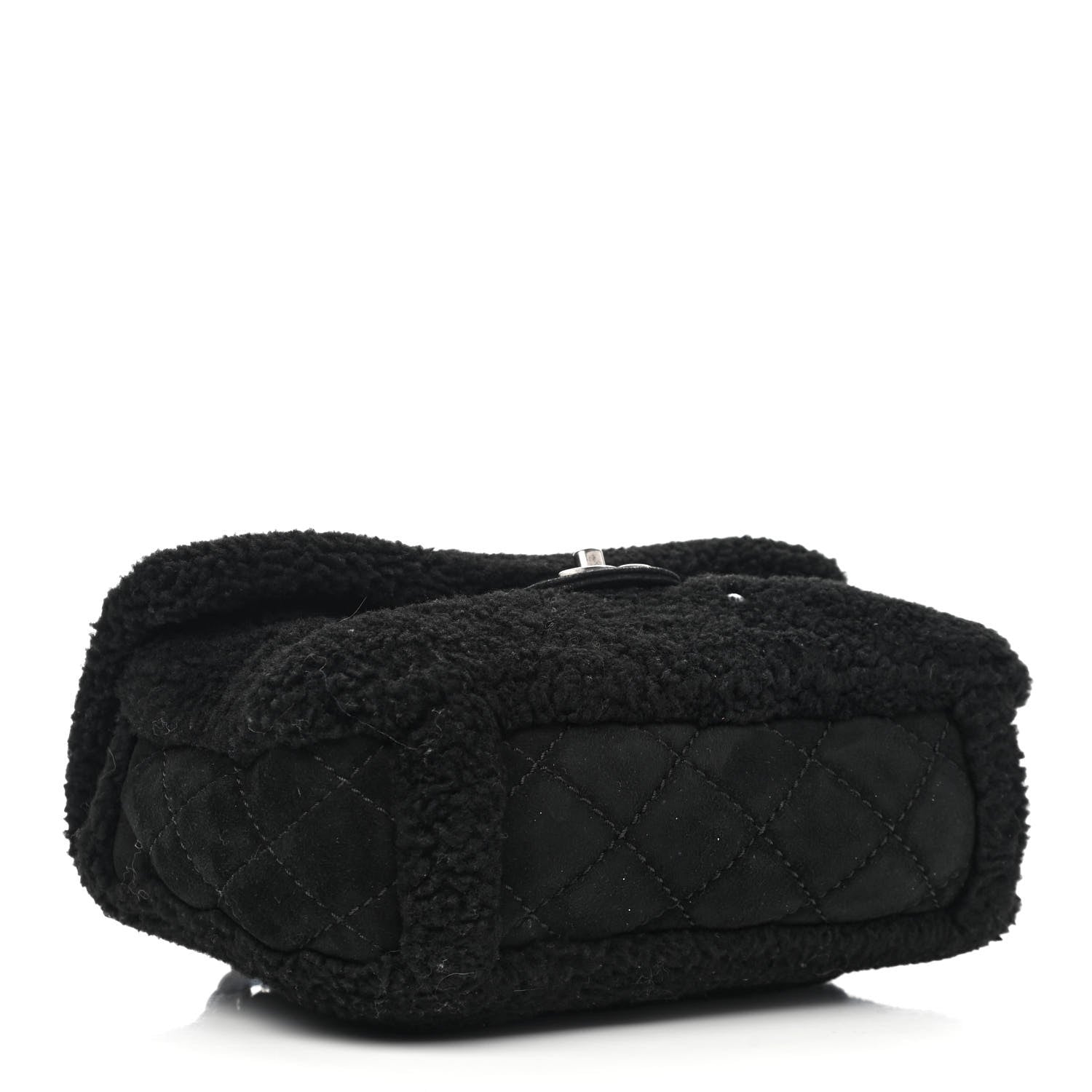 Chanel Shearling Lambskin Pearl Flap Black 3 of 13