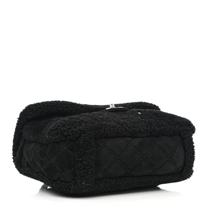 Chanel Shearling Lambskin Pearl Flap Black 3 of 13