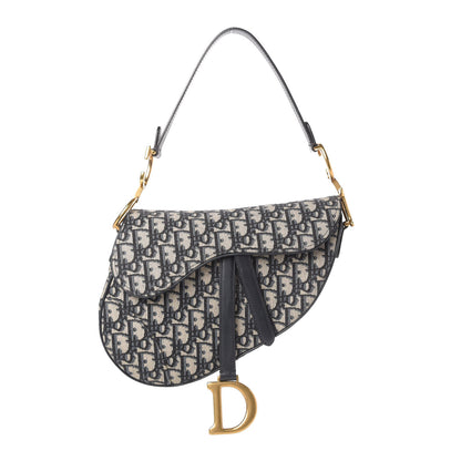 Christian Dior Oblique Saddle Bag Blue 1 of 11