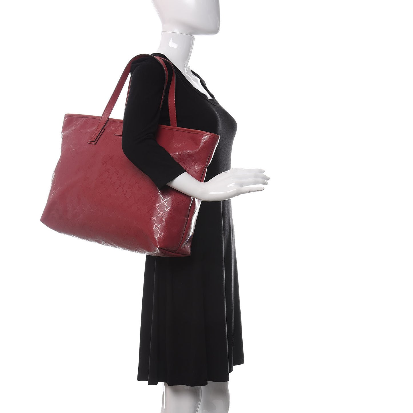 Imprime Monogram Large Zippered Shopping Tote Rose Blush