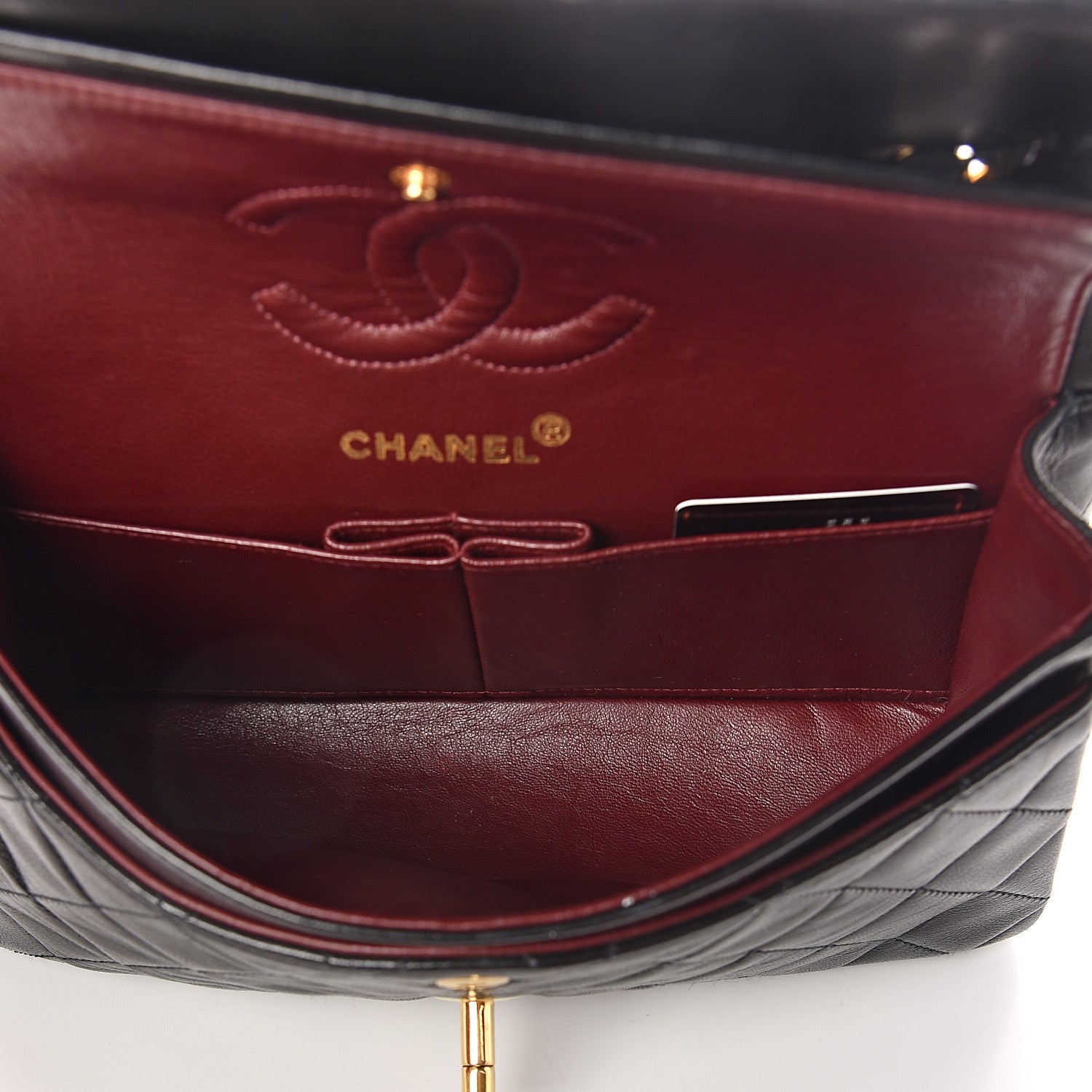 Chanel Lambskin Quilted Small Double Flap Black 4 of 10