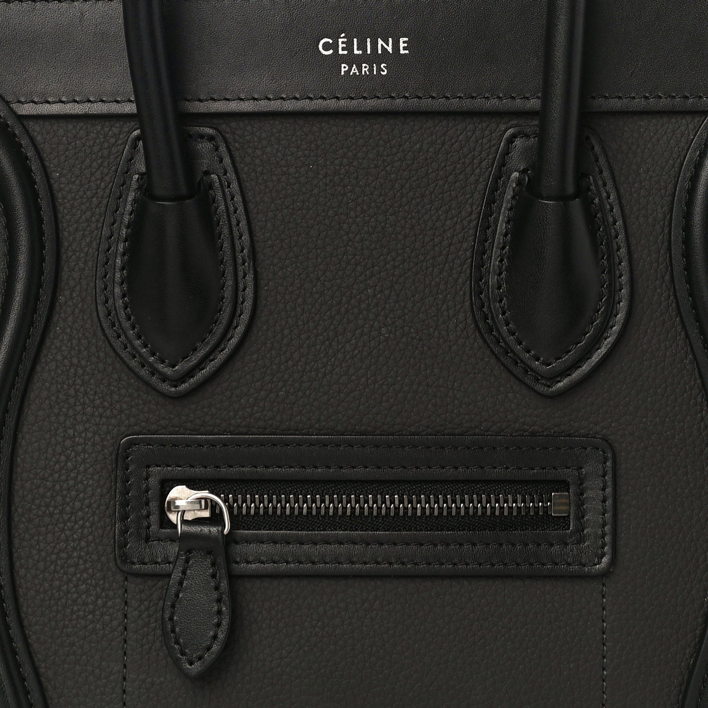 Smooth Drummed Calfskin Tri-color Nano Luggage Anthracite