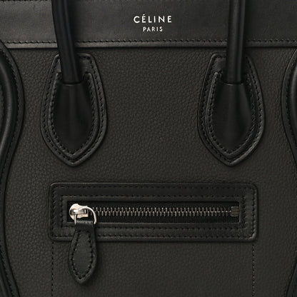 Celine Smooth Drummed Calfskin Tri-color Nano Luggage Anthracite 7 of 11
