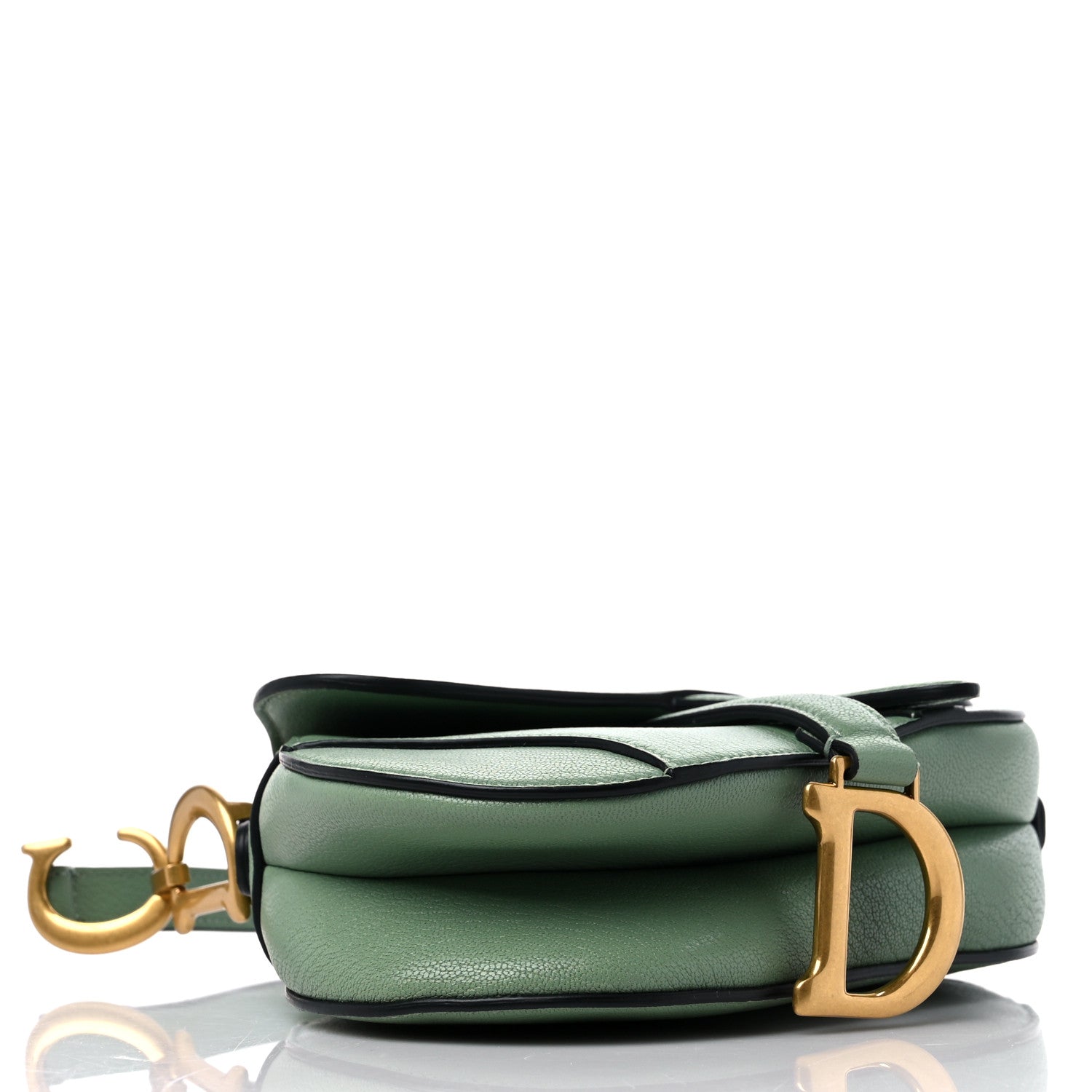 Christian Dior Calfskin Mini Saddle Bag Green 4 of 10