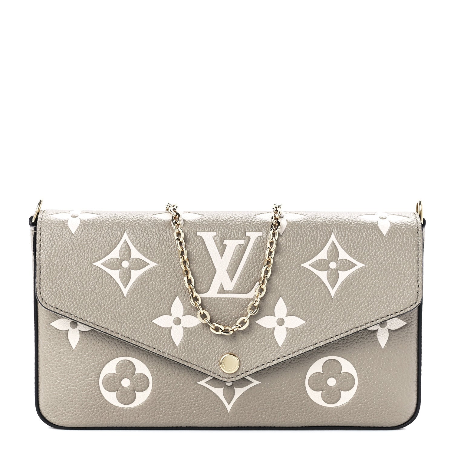 Louis Vuitton Empreinte Monogram Giant Felicie Pochette Tourterelle Creme 3 of 14