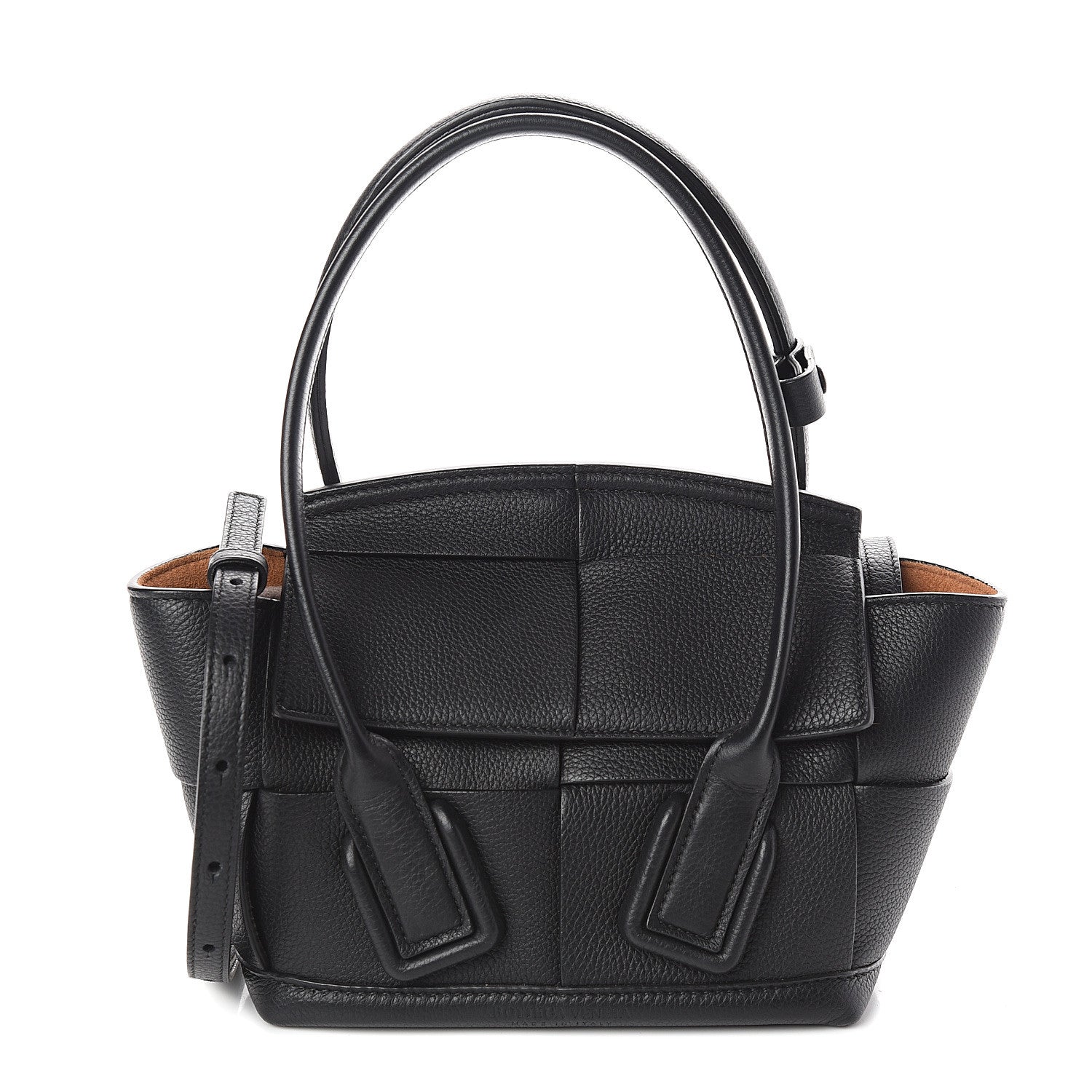 Bottega Veneta Grained Calfskin Mini Maxi Intrecciato Arco 33 Black 1 of 8