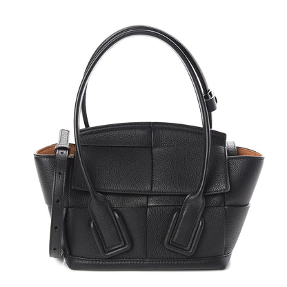 Bottega Veneta Grained Calfskin Mini Maxi Intrecciato Arco 33 Black 1 of 8