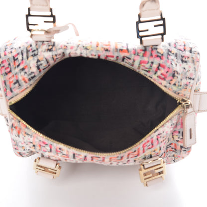 Fendi Zucchino Vitello Floral Forever Boston Rosa Papaya Rosa Confetto 5 of 16