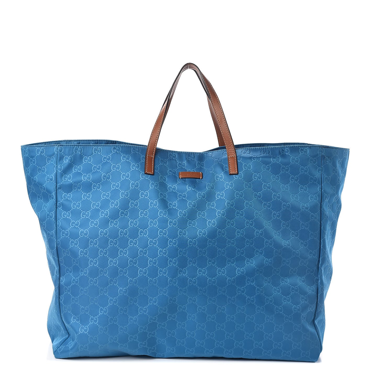 Nylon Monogram Large Tote Blue
