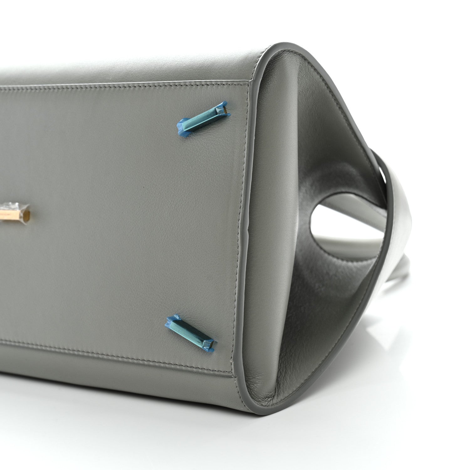 Salvatore Ferragamo Calfskin Small Hug Bag Ash Grey 9 of 9