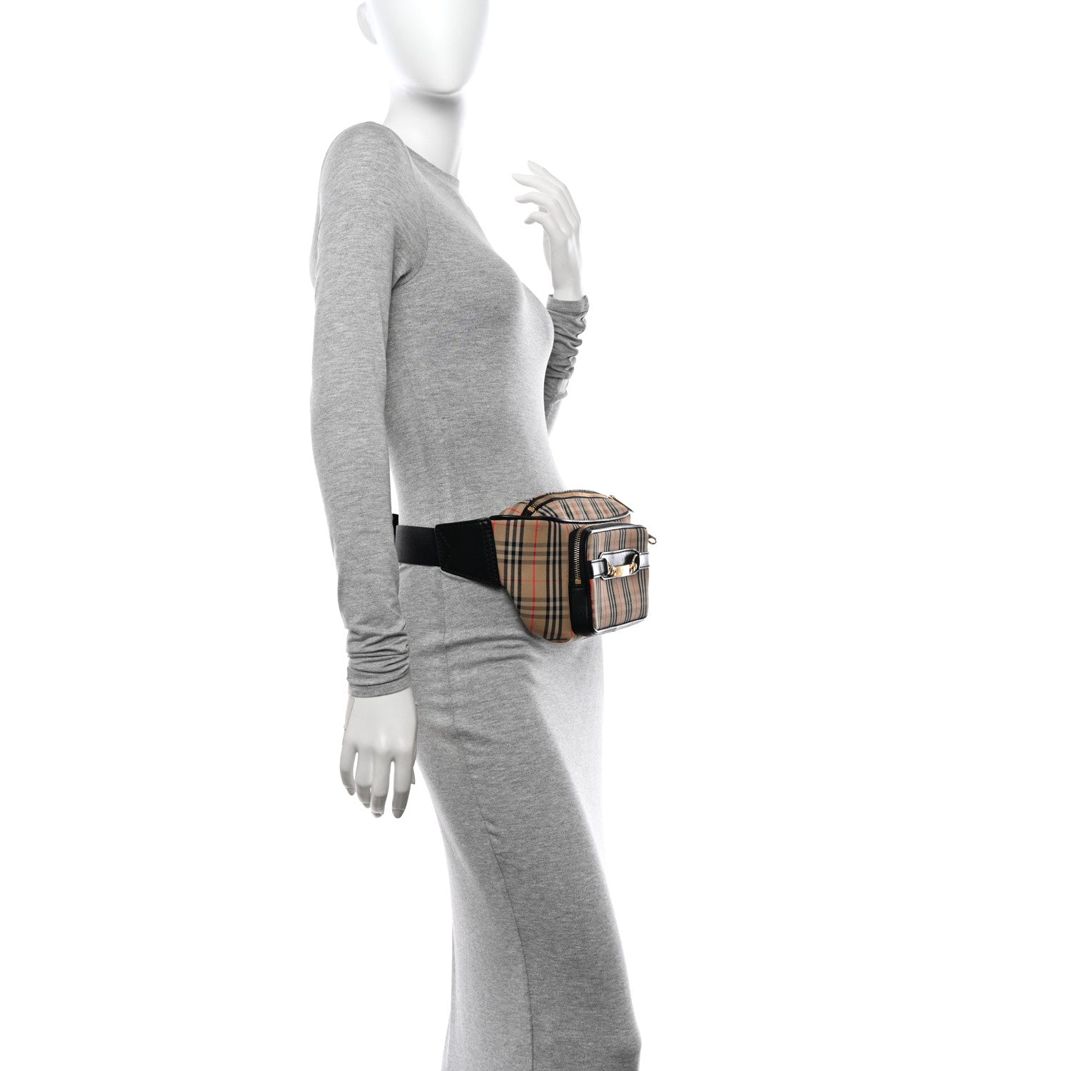 Burberry Cotton Vintage Check Large Bum Bag Archive Beige 2 of 13