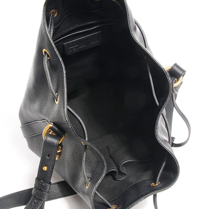 Alexander McQueen Calfskin Padlock Skull Bucket Bag Black 5 of 9
