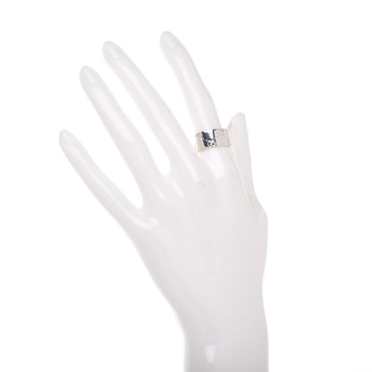 Gucci 18K White Gold 9mm Icon Band Ring 50 5.5 2 of 6