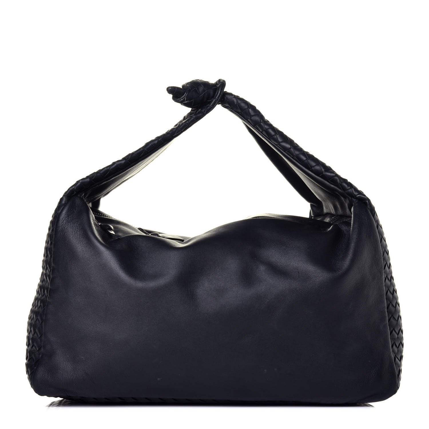 Bottega Veneta Nappa Intrecciato Large Knot Hobo Black 1 of 8