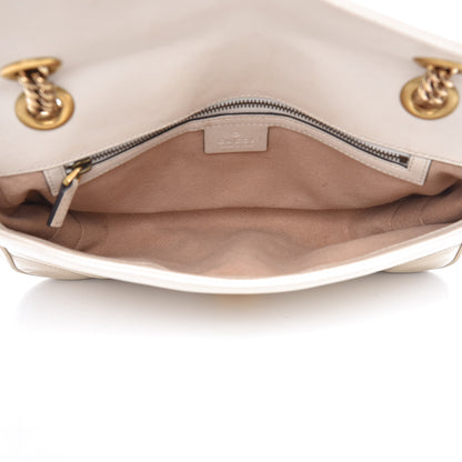 Gucci Calfskin Matelasse Small GG Marmont Shoulder Bag White 5 of 16
