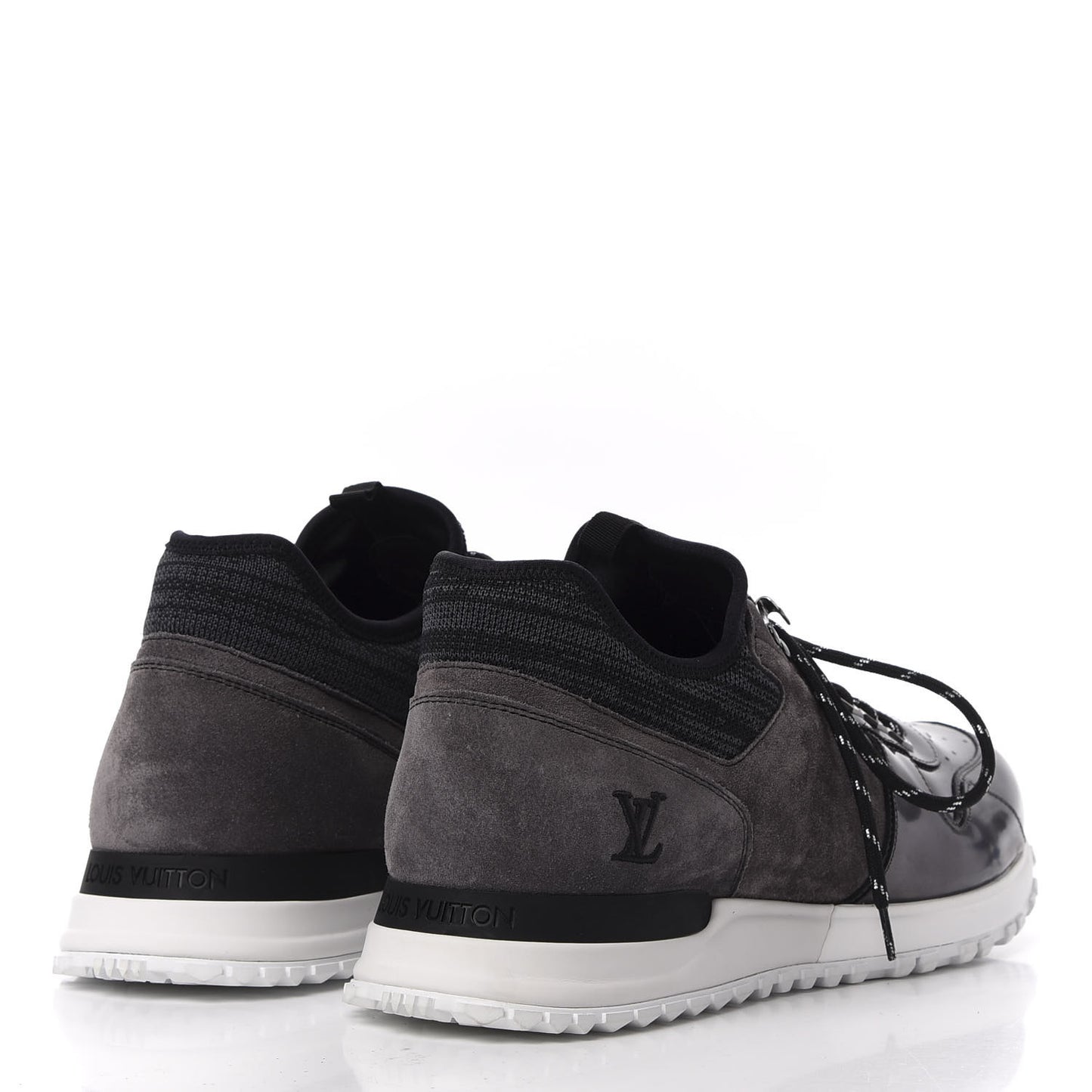 Metallic Patent Suede Run Away Sneakers 8.5 Grey