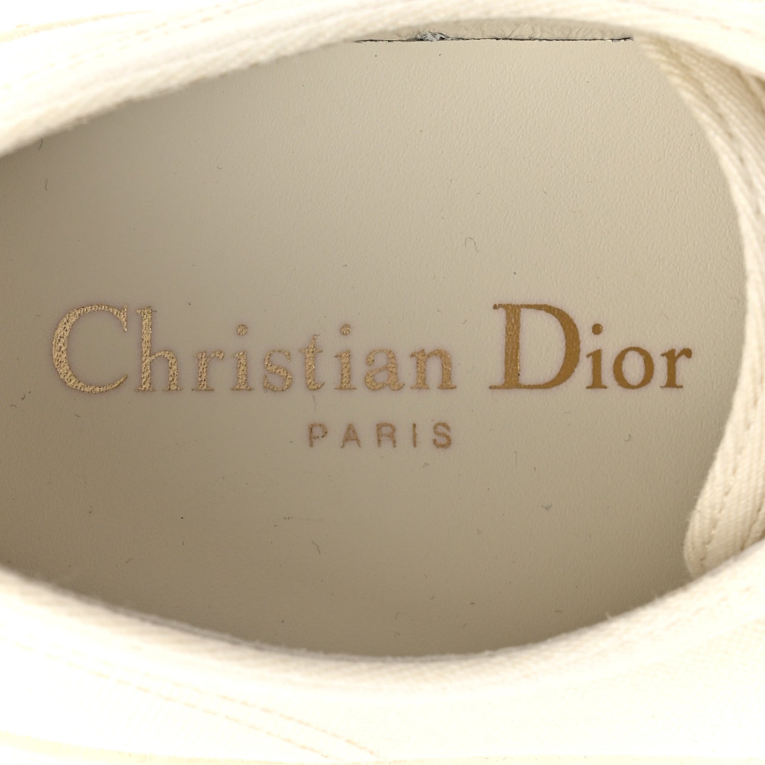 Christian Dior Canvas Dot Walk'N'Dior Low Top Sneakers 37.5 Milk 8 of 10