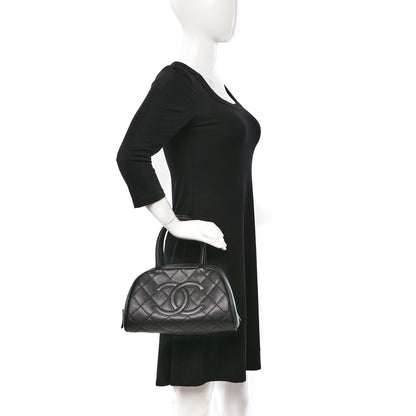 Chanel Caviar Quilted Small Bowler Black 2 of 9