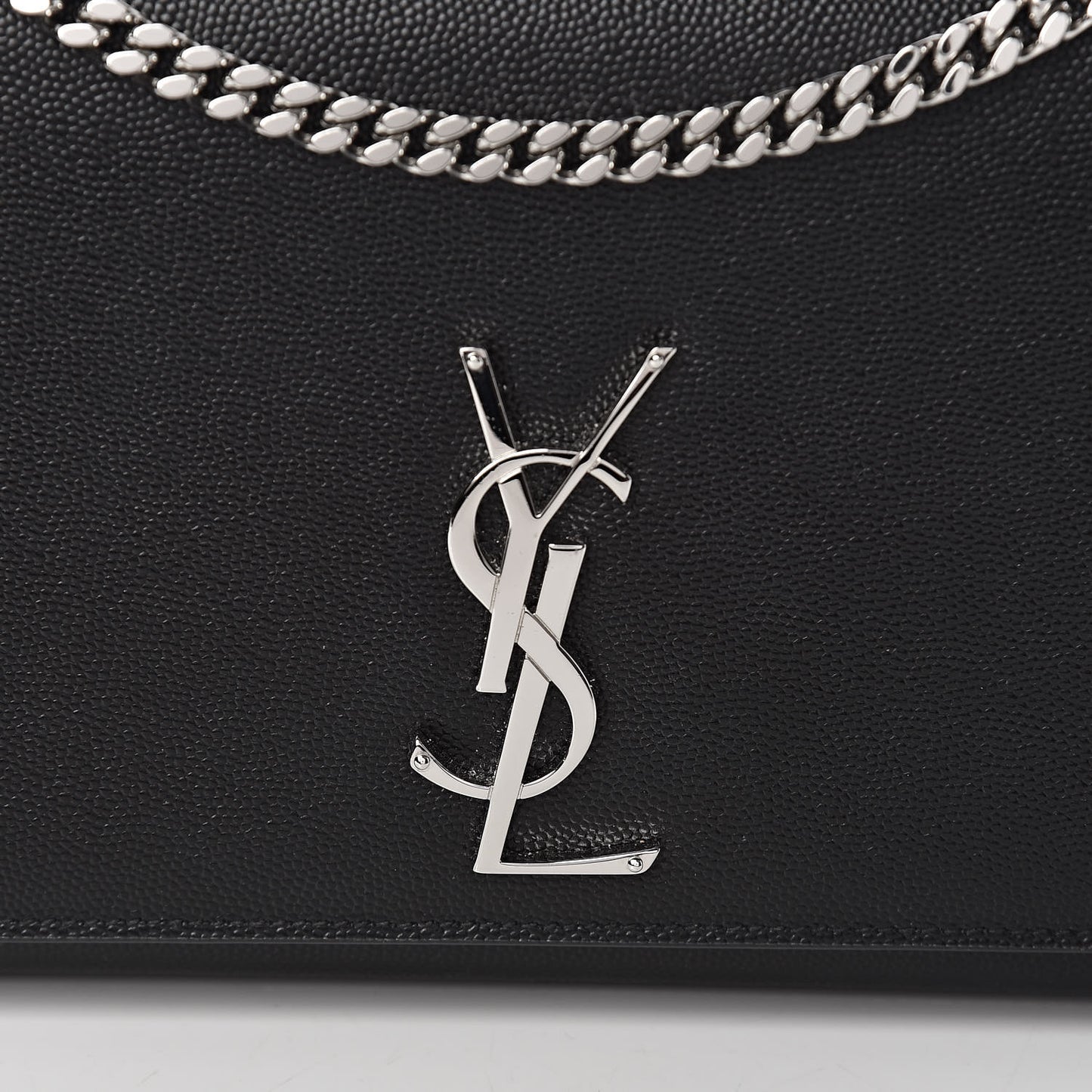 Grain De Poudre Medium Classic Monogram Kate Satchel Black