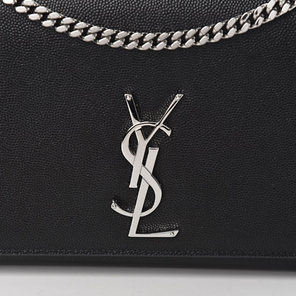 Saint Laurent Grain De Poudre Medium Classic Monogram Kate Satchel Black 7 of 12