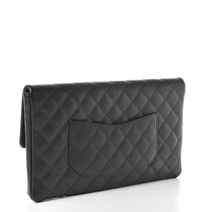 Chanel Caviar Quilted Flap Clutch Black 3 of 7