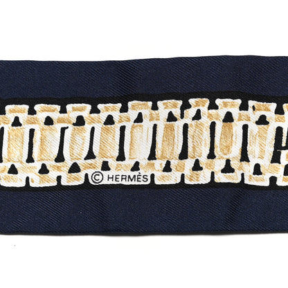Hermes Silk Le Tresor De Medor Twilly Marine Gris Black 3 of 4