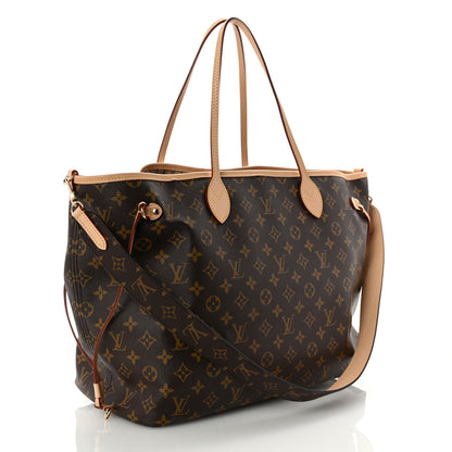 Louis Vuitton Monogram Stamped Inside Out Neverfull Bandouliere GM Beige 2 of 9