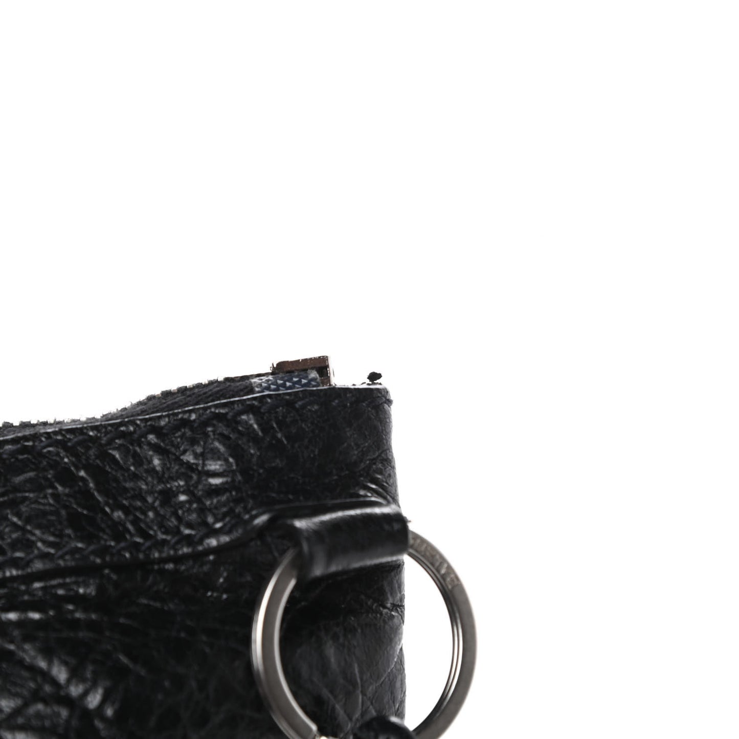 Agneau Classic Silver Hardware Flat Messenger Black