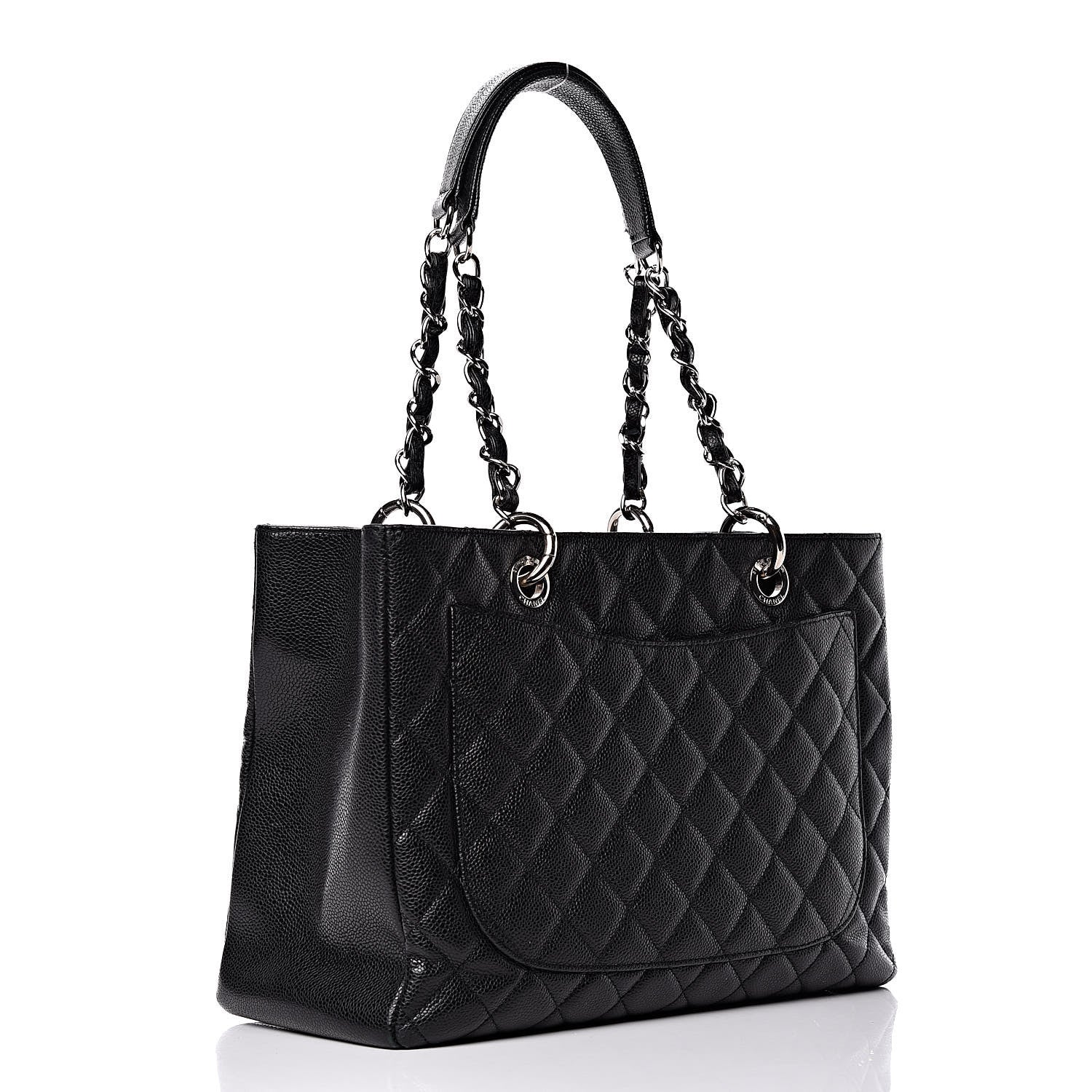 Chanel Caviar Quilted Grand Shopping Tote GST Black 3 of 14