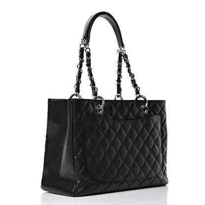 Chanel Caviar Quilted Grand Shopping Tote GST Black 3 of 14