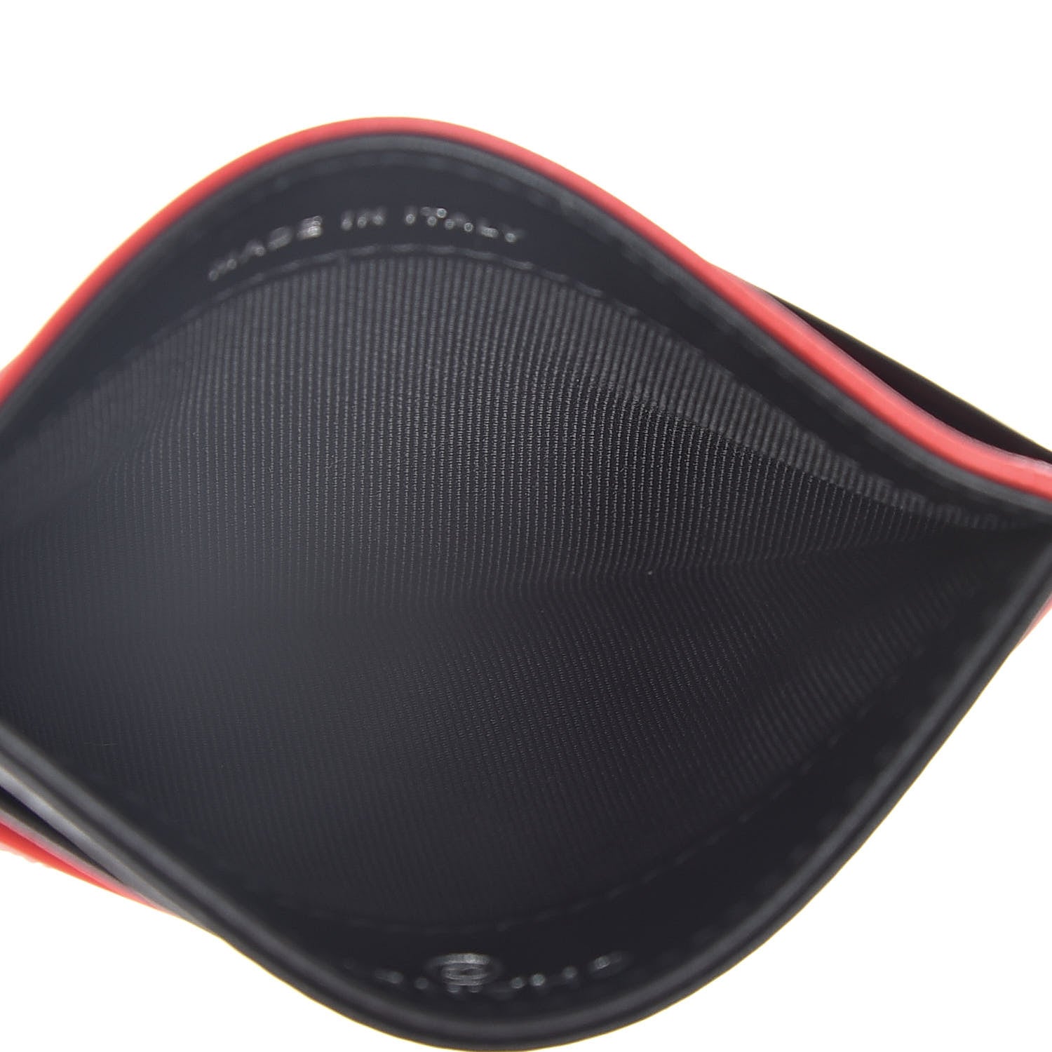 Chanel Patent Quilted Bi-Color Card Holder Black Red 5 of 9