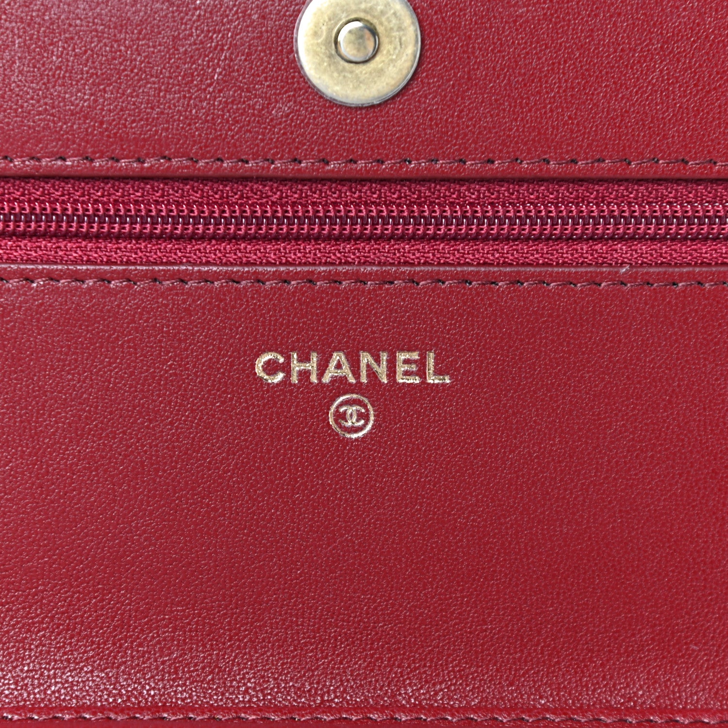 Chanel Lambskin Quilted Infinity Wallet On Chain WOC Burgundy 6 of 11