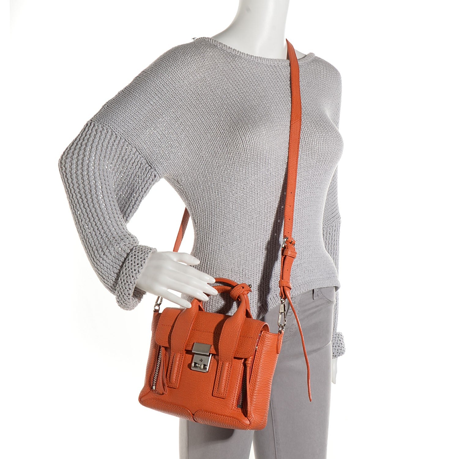 3.1 Phillip Lim 3.1 Leather Mini Pashli Satchel Mandarin 2 of 14