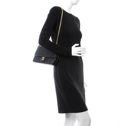 Chanel Lambskin Quilted Medium Bijoux Chain Double Flap Black 2 of 8