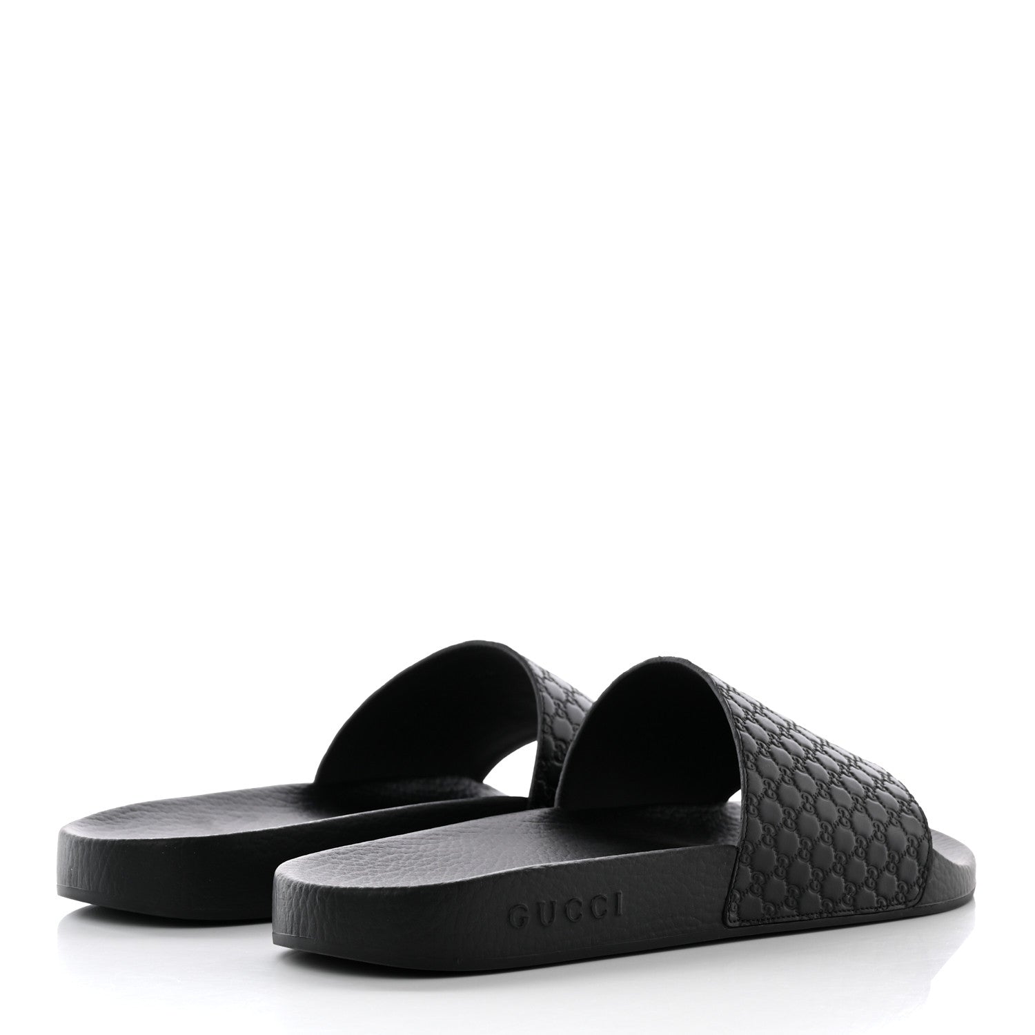 Gucci Microguccissima Mens Slide Sandals 12 Black 4 of 15