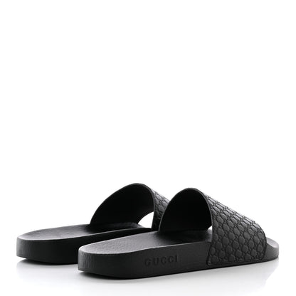 Gucci Microguccissima Mens Slide Sandals 12 Black 4 of 15