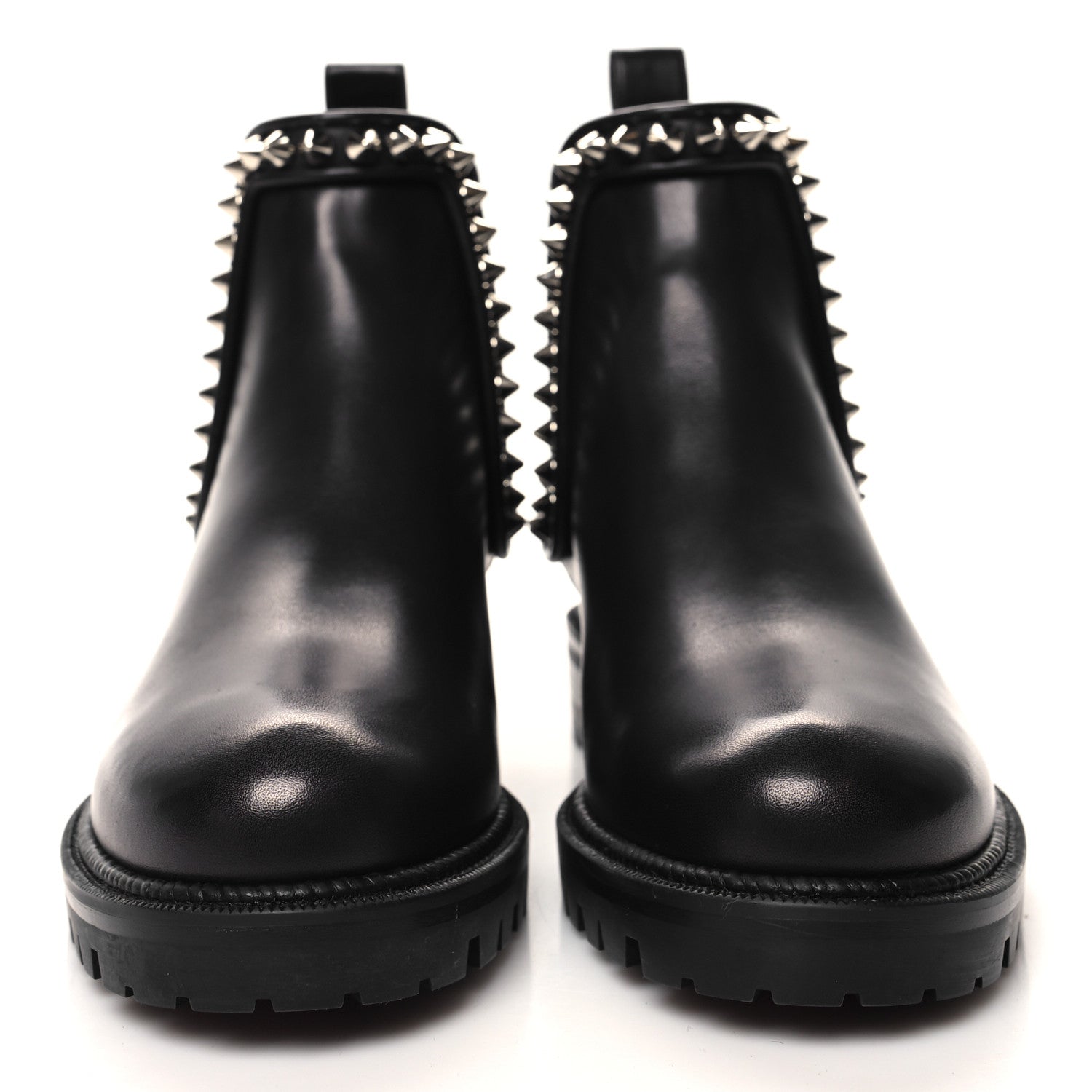 Christian Louboutin Nappa Spiked Capahutta Flat Chelsea Boots 38 Black 2 of 8