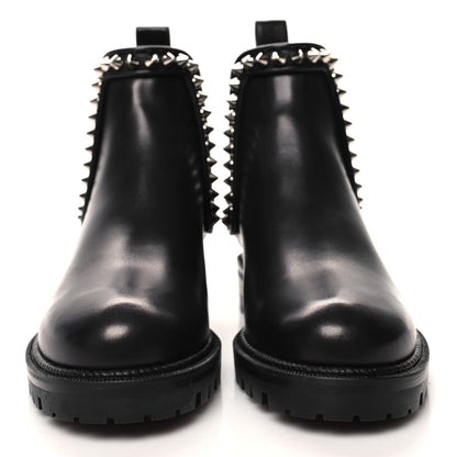 Christian Louboutin Nappa Spiked Capahutta Flat Chelsea Boots 38 Black 2 of 8