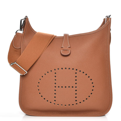 Hermes Taurillon Clemence Evelyne III PM Gold 1 of 8