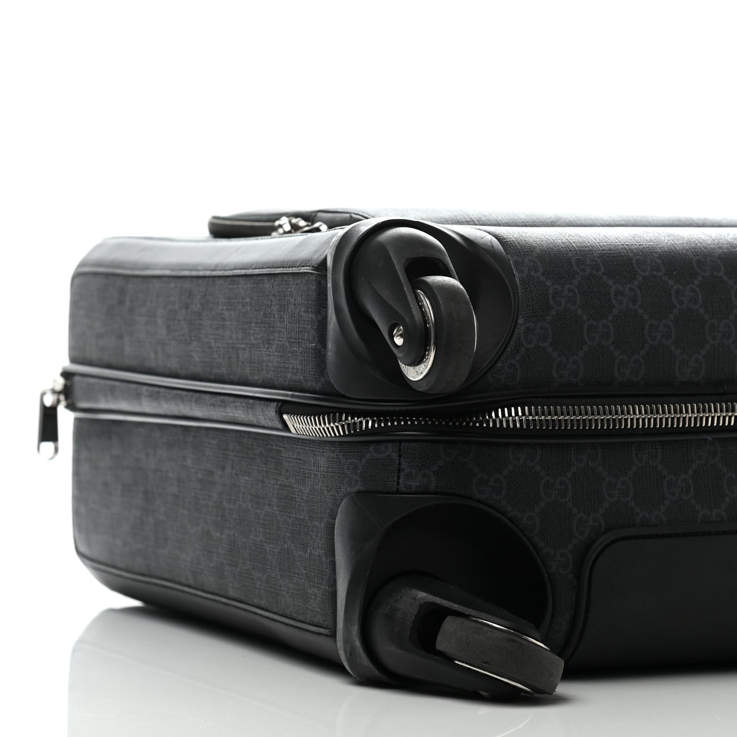 GG Supreme Monogram Gran Turismo Suitcase Black Grey