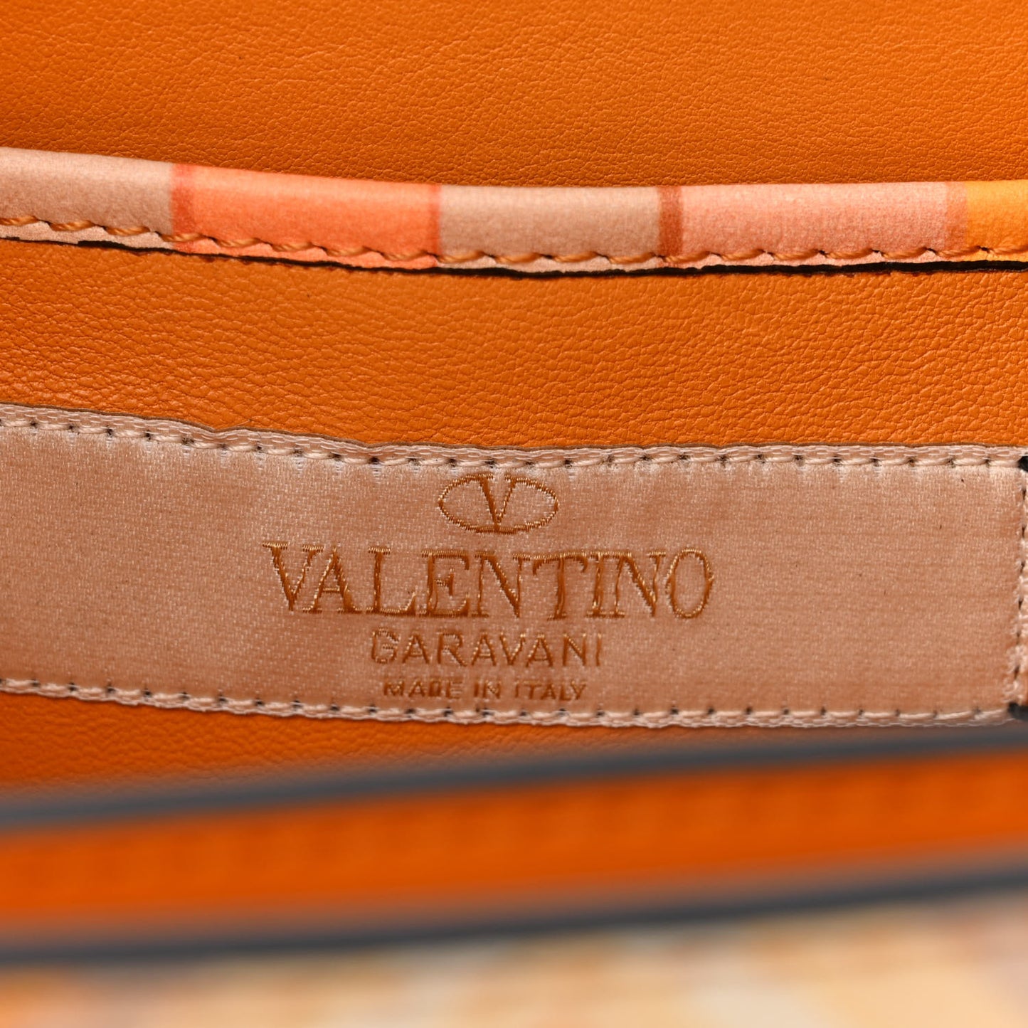 Vitello Native Couture 1975 Rockstud Crossbody Bag Mandarin Sorbet