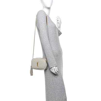 Saint Laurent Grain De Poudre Matelasse Monogram Mini Lou Camera Bag Crema Soft 2 of 10