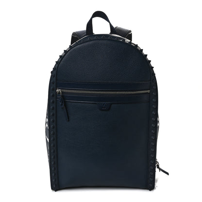 Christian Louboutin Calfskin Nylon Backparis Spiked Backpack Marine 1 of 10